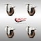 Service Caster 4 Inch 316SS High Temp Glass Filled Nylon Top Plate Caster Set Total Lock Brake SCC-SS316TTL20S414-GFNSHT-4 - alternate 3